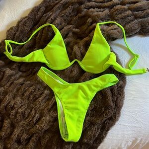 Neon lime green bikini